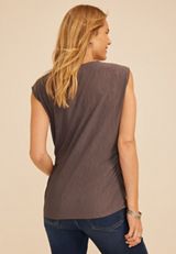 Textured Boat Neck Top, C4045, small