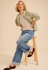 24/7 Kennedy Stripe Crew Neck Tee, C1084, small
