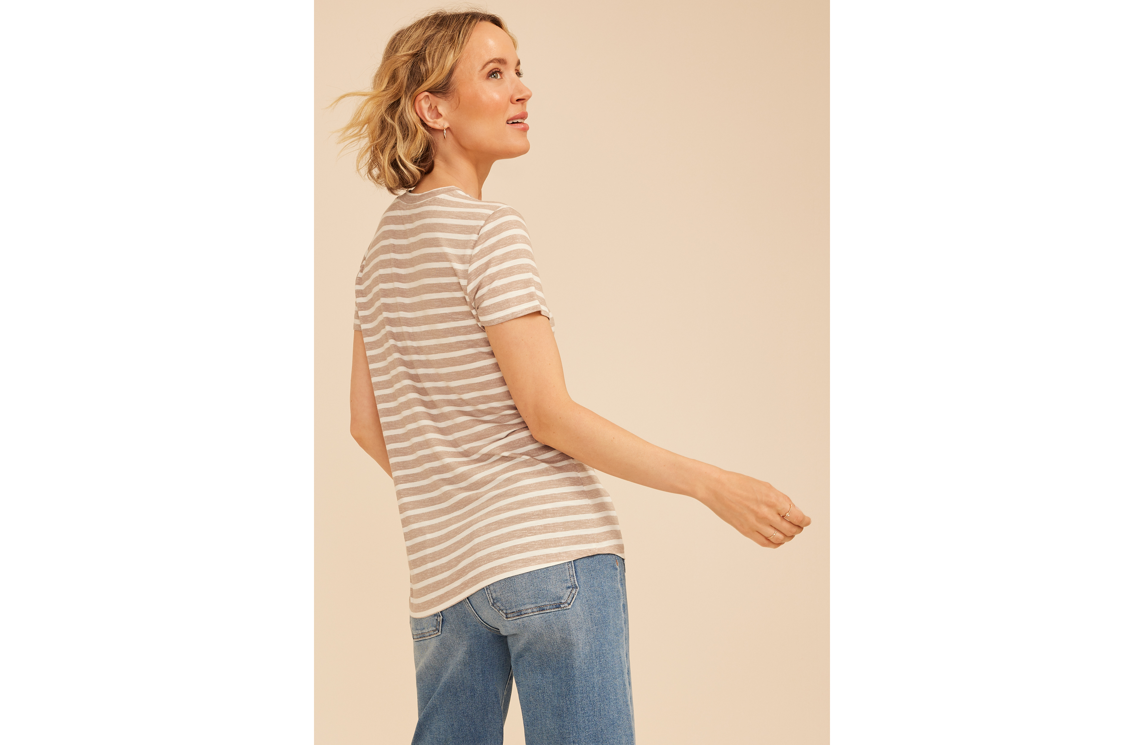 24/7 Kennedy Stripe Crew Neck Tee
