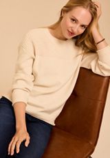 Waffle Yolk Pullover Sweater, C999, small