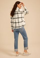 Plaid Utility Button Down Shirt, C2380, small