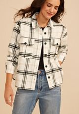 Plaid Utility Button Down Shirt, C2380, small