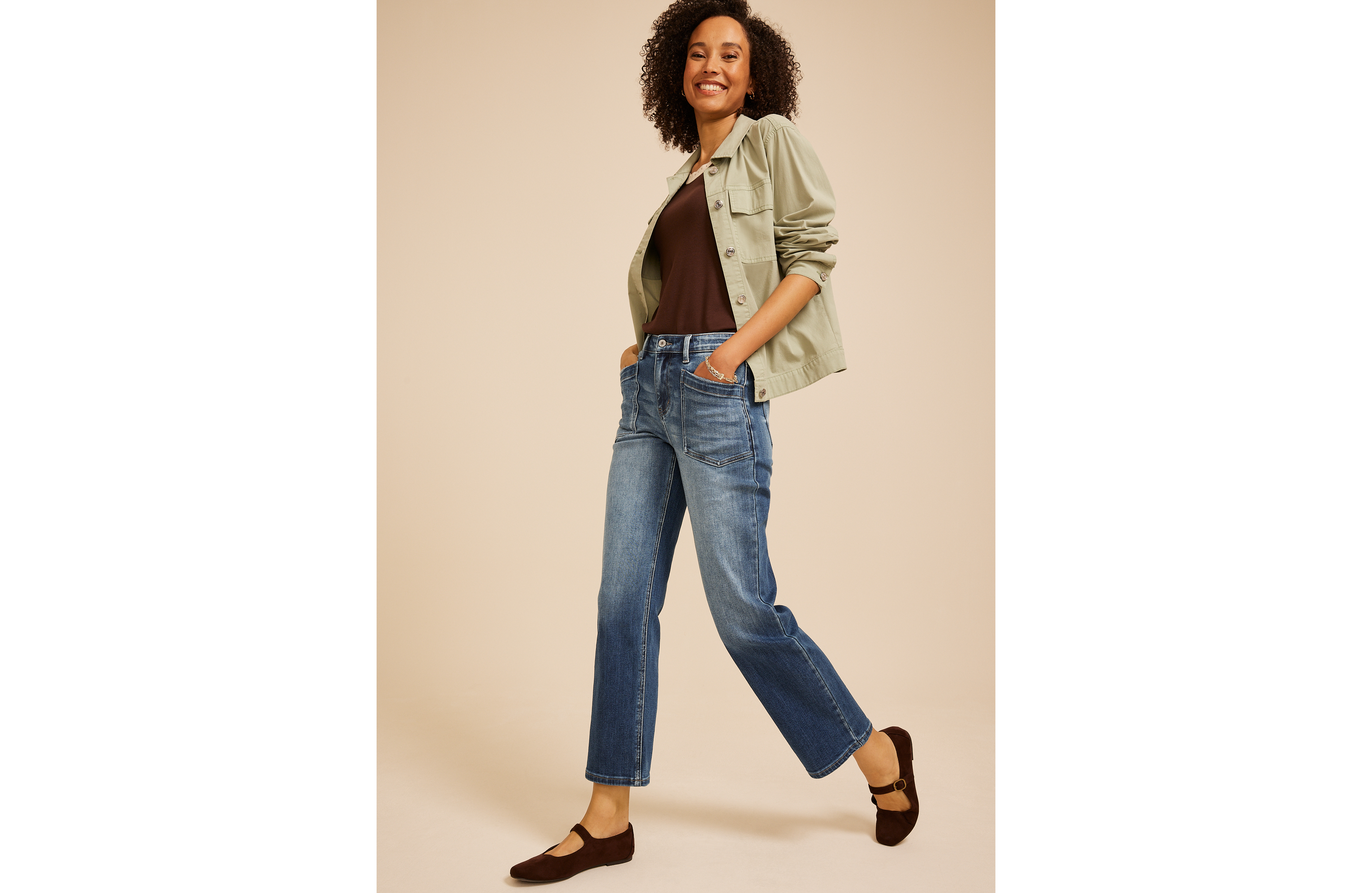 KanCan™ High Rise Spade Pocket Ankle Straight Jean