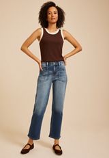 KanCan&trade; High Rise Spade Pocket Ankle Straight Jean, C258, small
