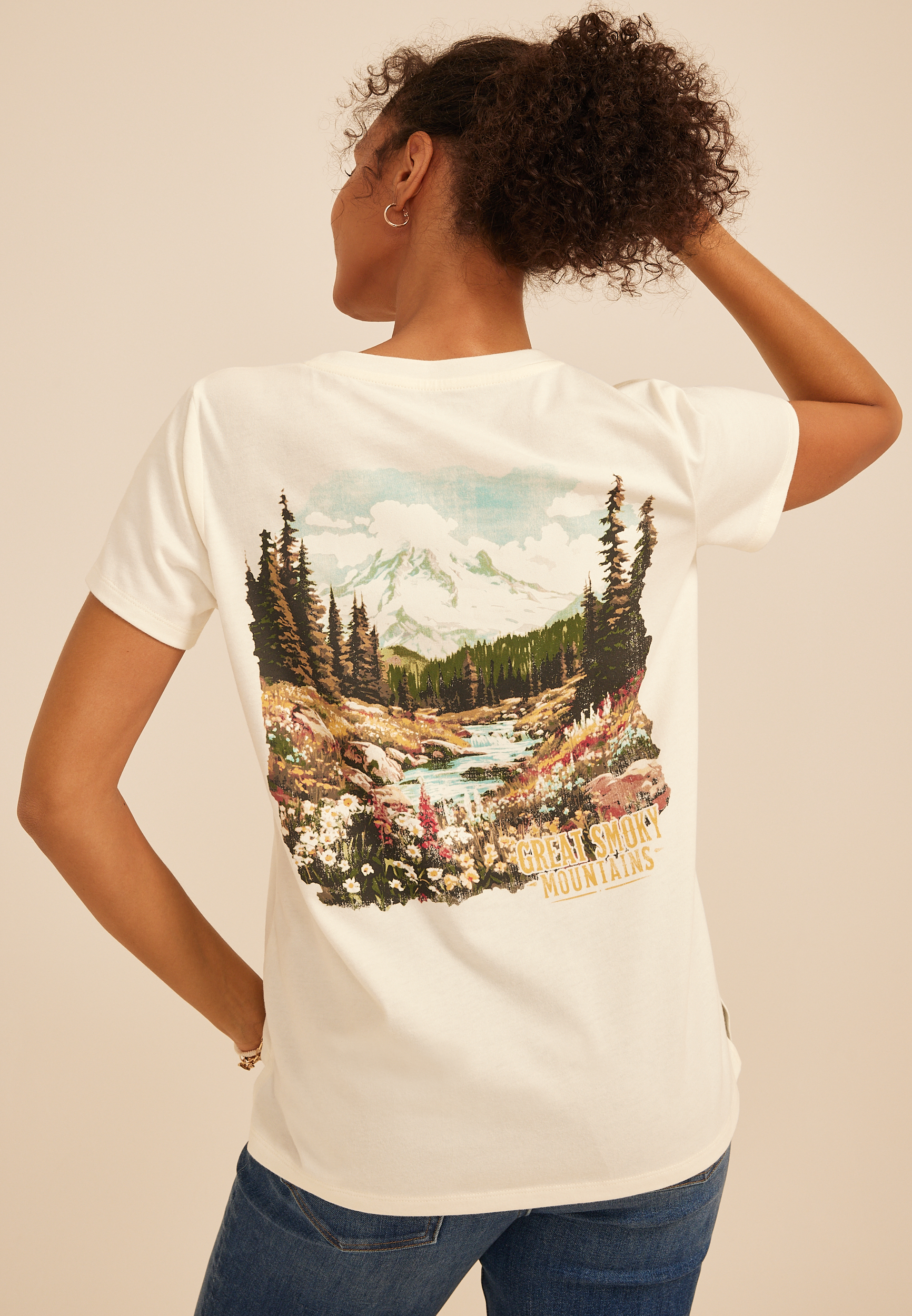 Great Smoky Mountains Classic Fit Graphic Tee, C2789, large