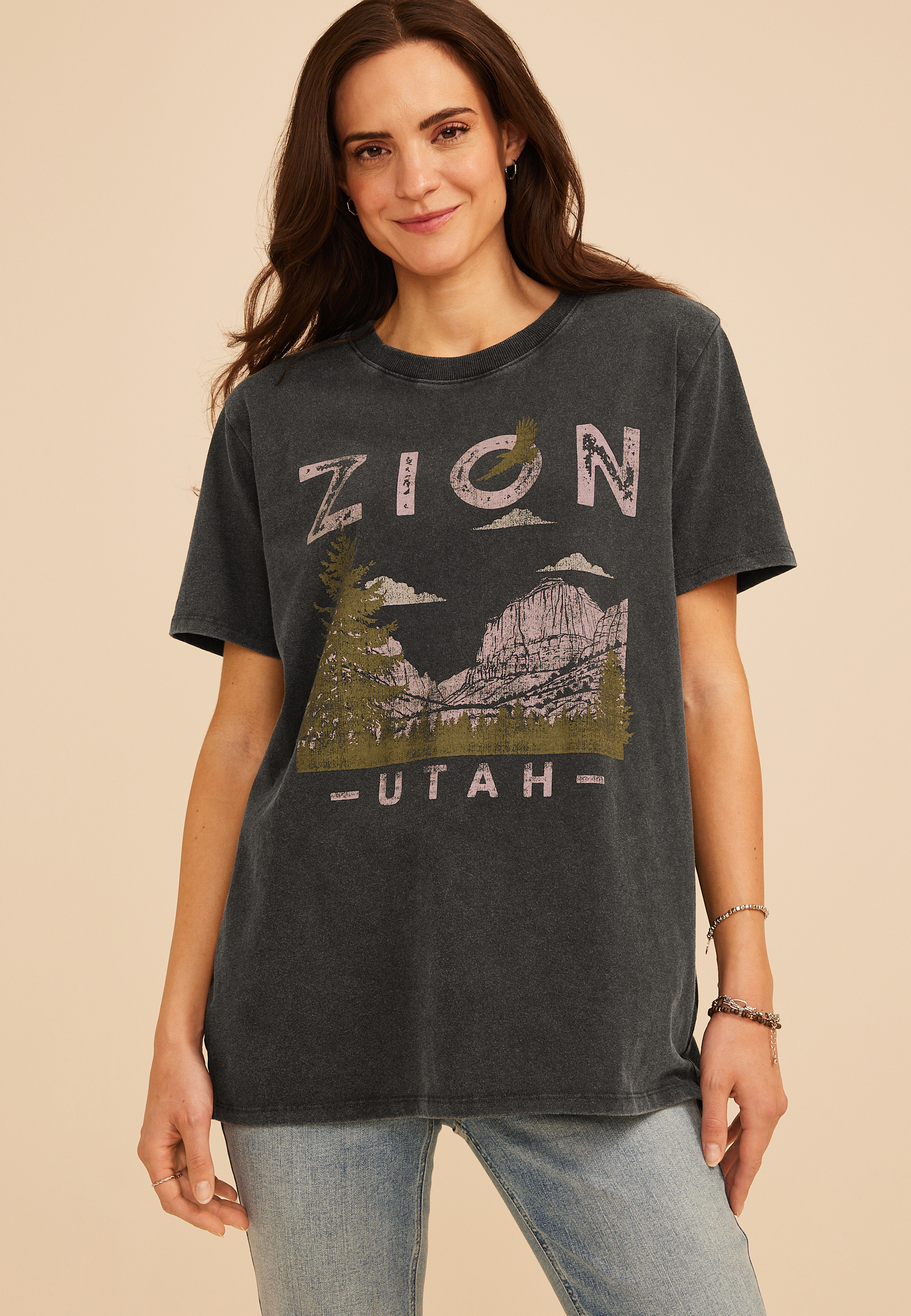 Zion Utah Classic Fit Graphic Tee, C106, large