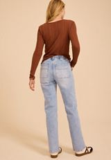 KanCan™ Mid Rise Pull On Relaxed Straight, C3337, small