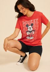 Mickey Americana Oversized Fit Graphic Tee, C1375, small