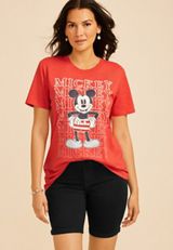 Mickey Americana Oversized Fit Graphic Tee, C1375, small