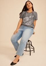 Plus Size Country Music Fringe Trim Classic Graphic Tee, C106, small