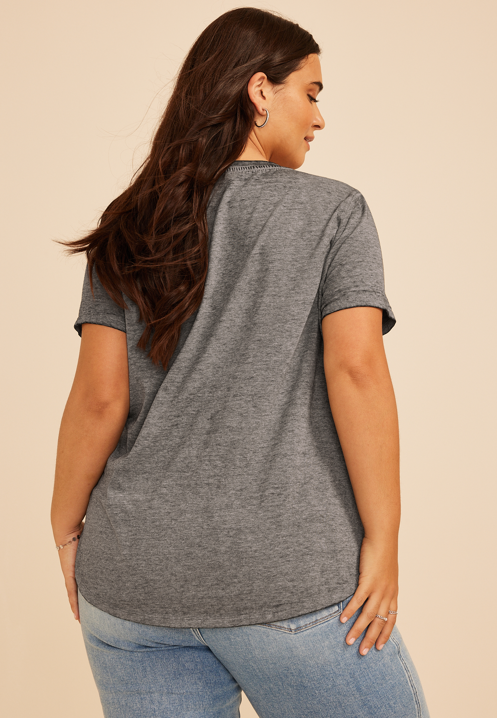 Plus Size Country Music Fringe Trim Classic Graphic Tee, C106, large