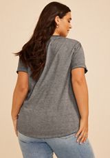 Plus Size Country Music Fringe Trim Classic Graphic Tee, C106, small
