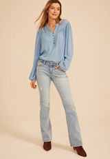 KanCan&trade; Low Rise Contrast Piecing Bootcut Jean, C2806, small