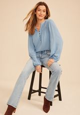 KanCan&trade; Low Rise Contrast Piecing Bootcut Jean, C2806, small