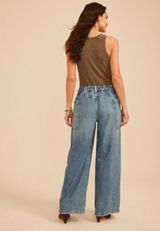 High Rise Large Pocket Wide Leg Jean, C3337, small