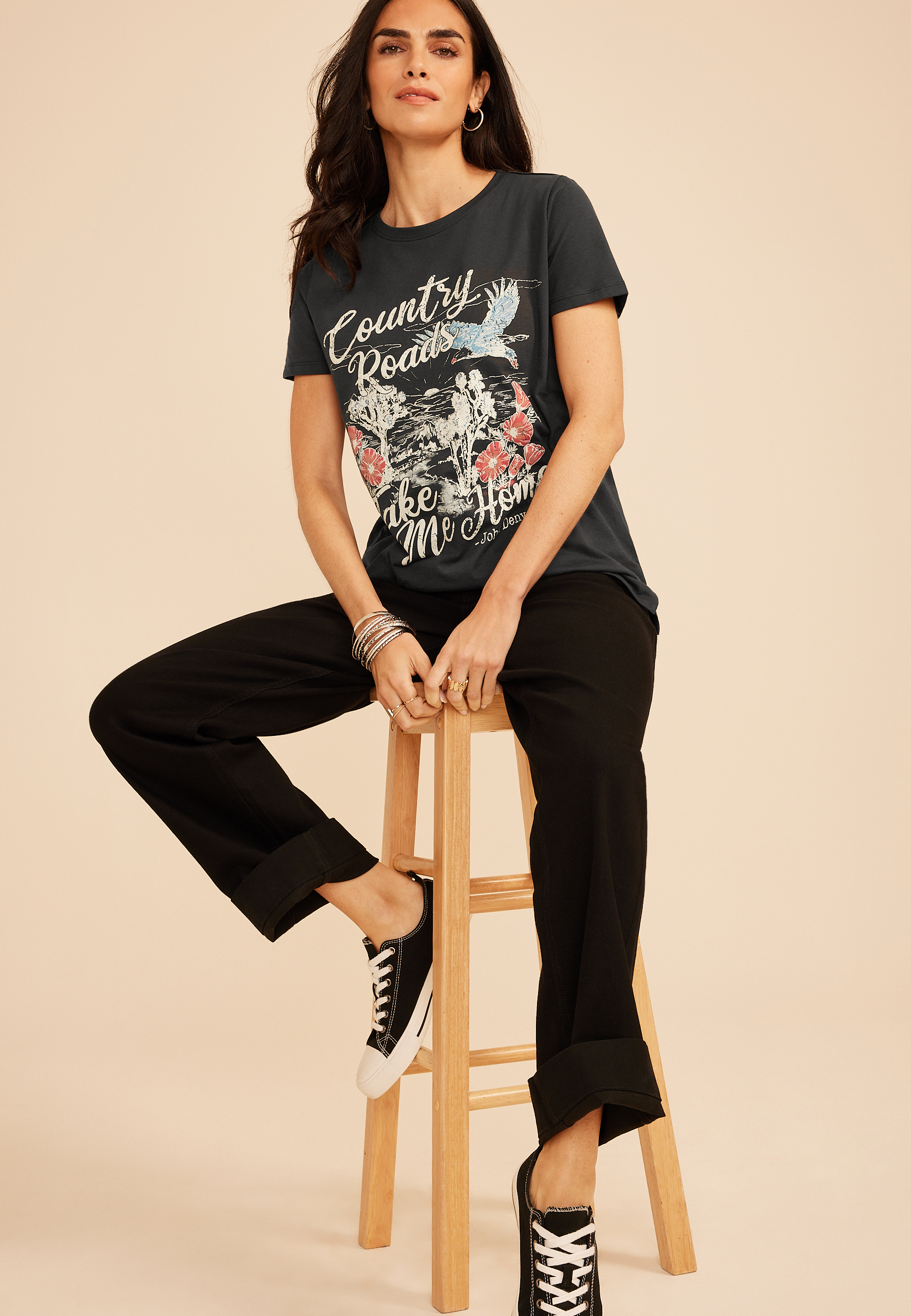 Country Roads Take Me Home Classic Fit Graphic Tee
