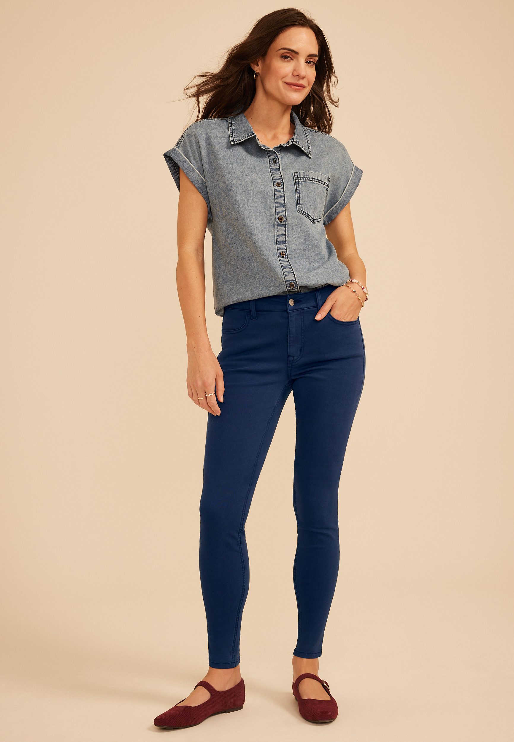 m jeans by maurices&trade; High Rise Color Jegging