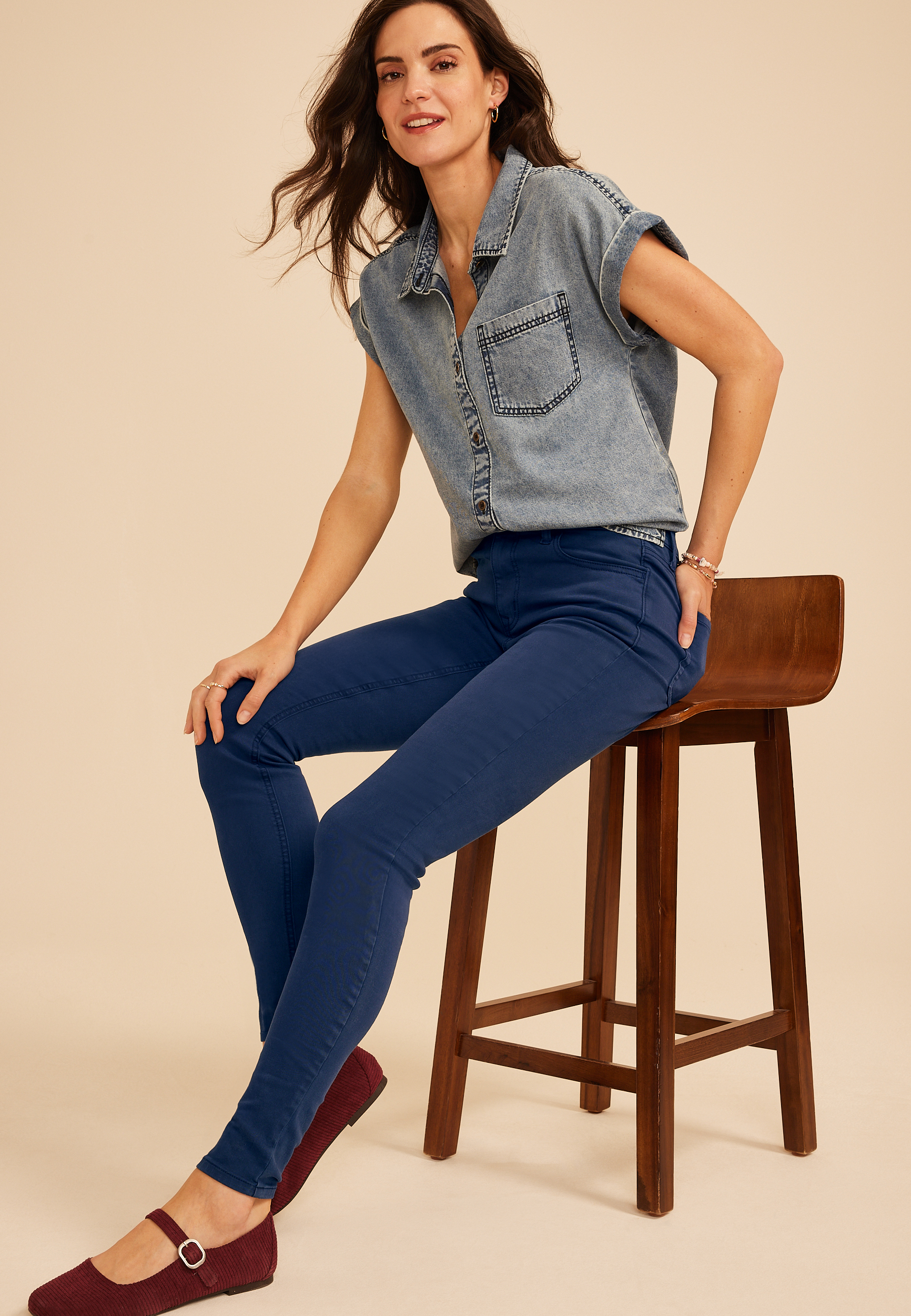 m jeans by maurices&trade; High Rise Color Jegging, C1605, large