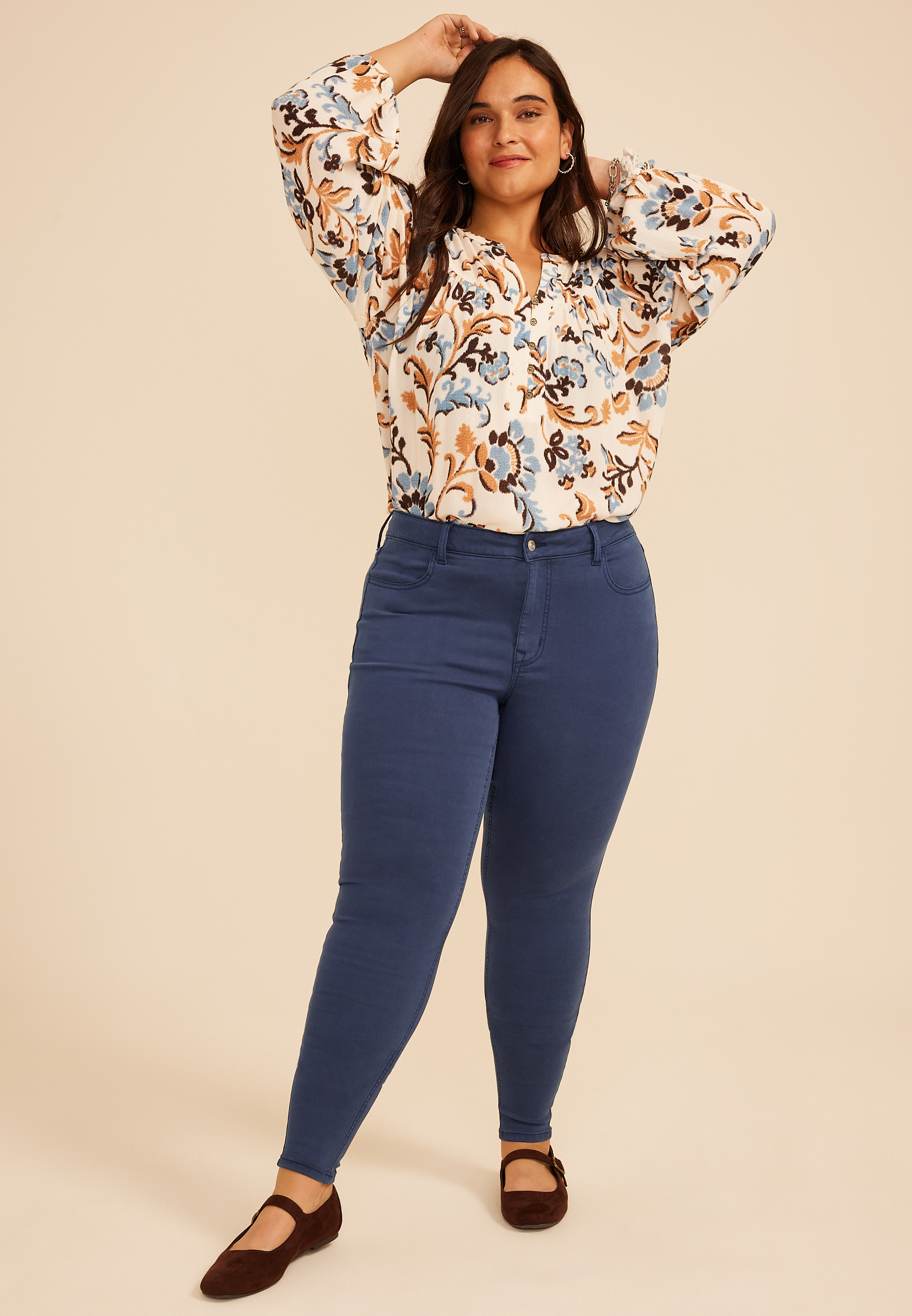 Plus Size m jeans by maurices&trade; High Rise Color Jegging, C1605, large