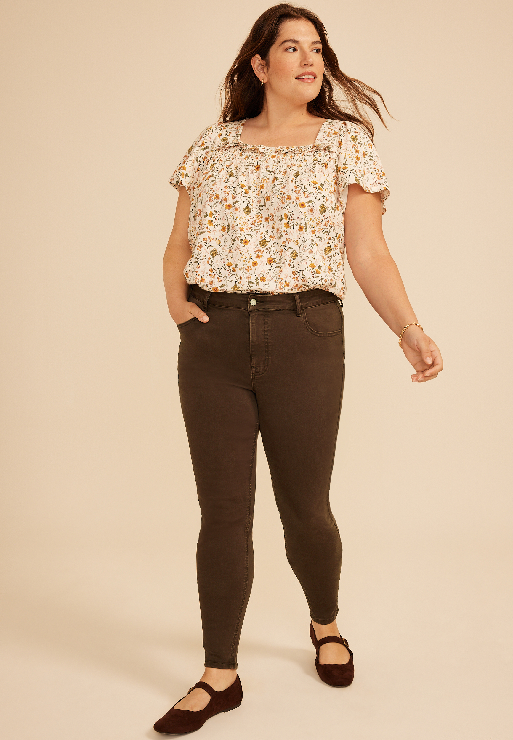 Plus Size m jeans by maurices&trade; High Rise Color Jegging