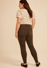 Plus Size m jeans by maurices&trade; High Rise Color Jegging, COFFEE BEAN, small