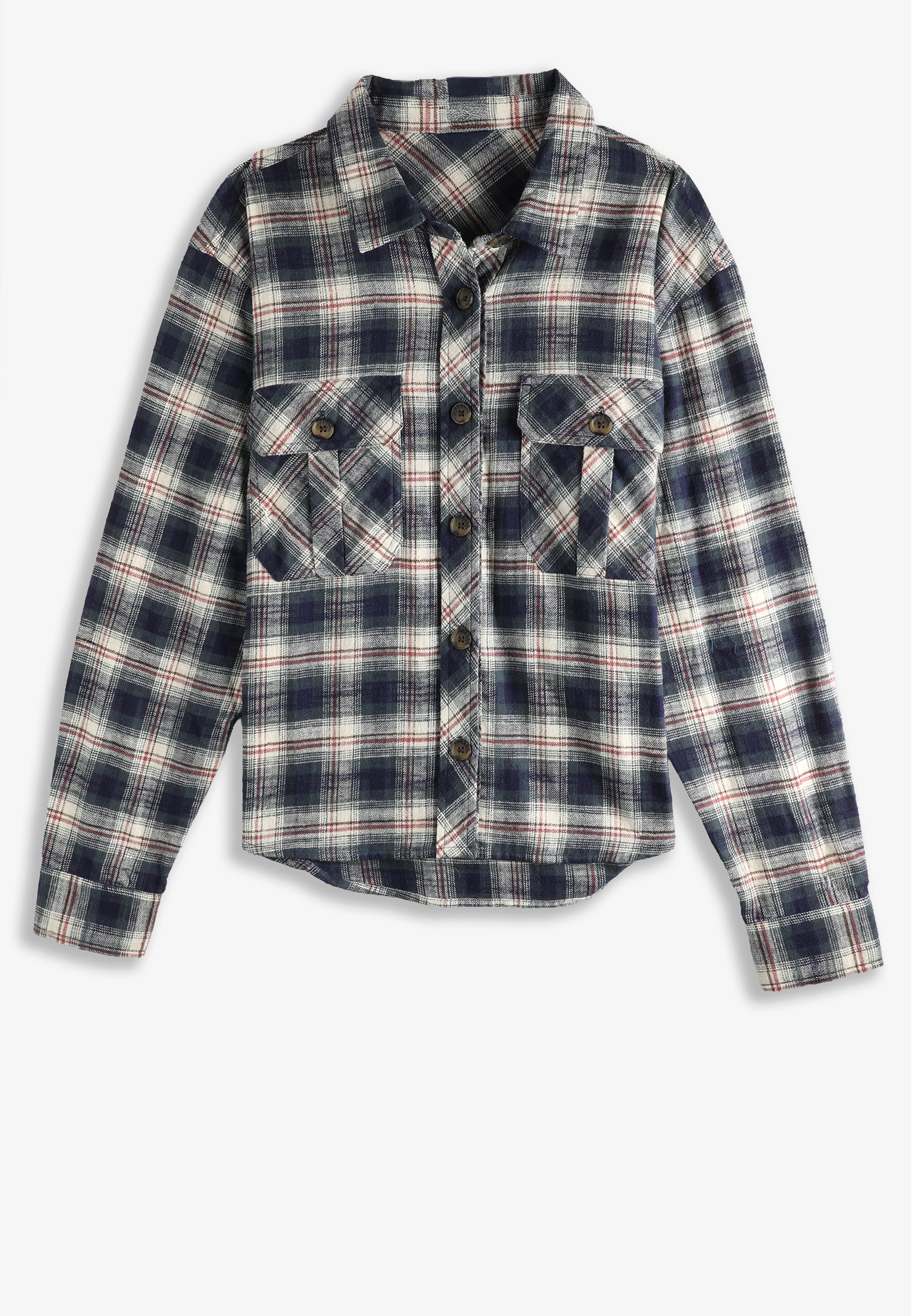 Plaid Utility Button Down Shirt