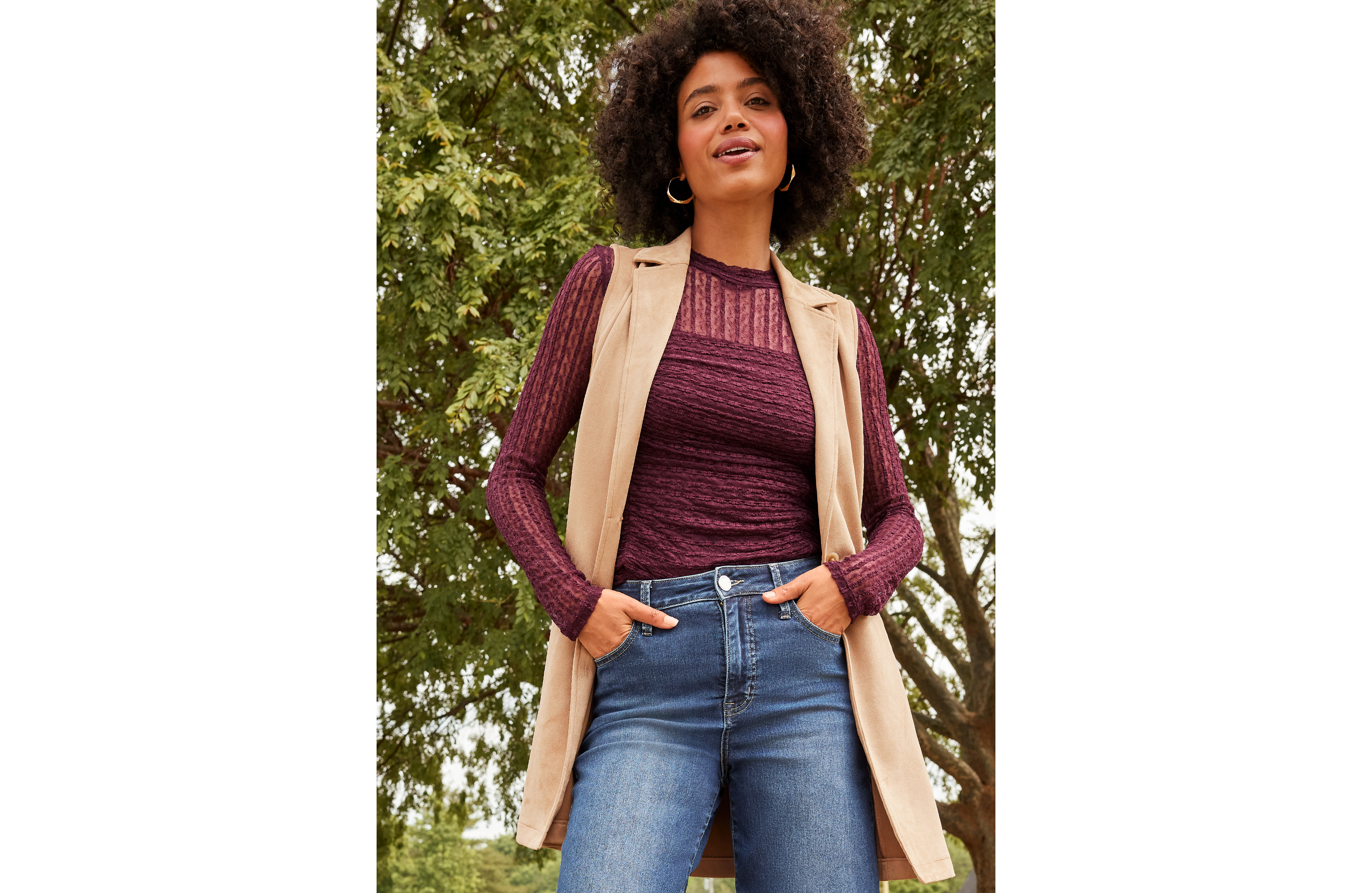 Faux Suede Blazer Vest