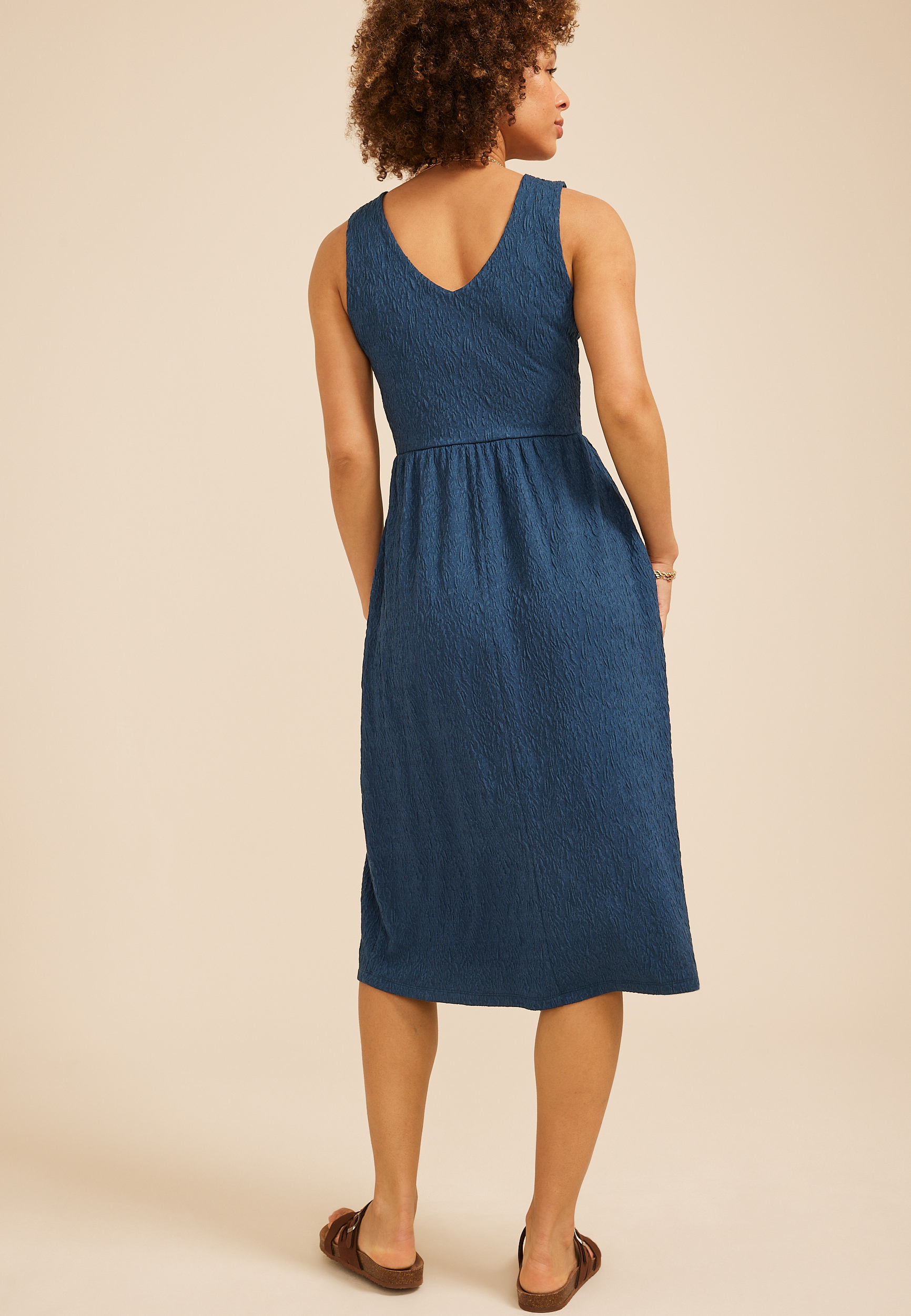 Bare Textured Midi Dress, C1605, large