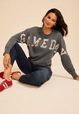 Game Day Oversized Sweatshirt, C4033, small