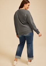 Plus Size Game Day Oversized Sweatshirt, C4033, small
