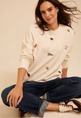Game Day Embroidered Oversized Sweatshirt, C2445, small