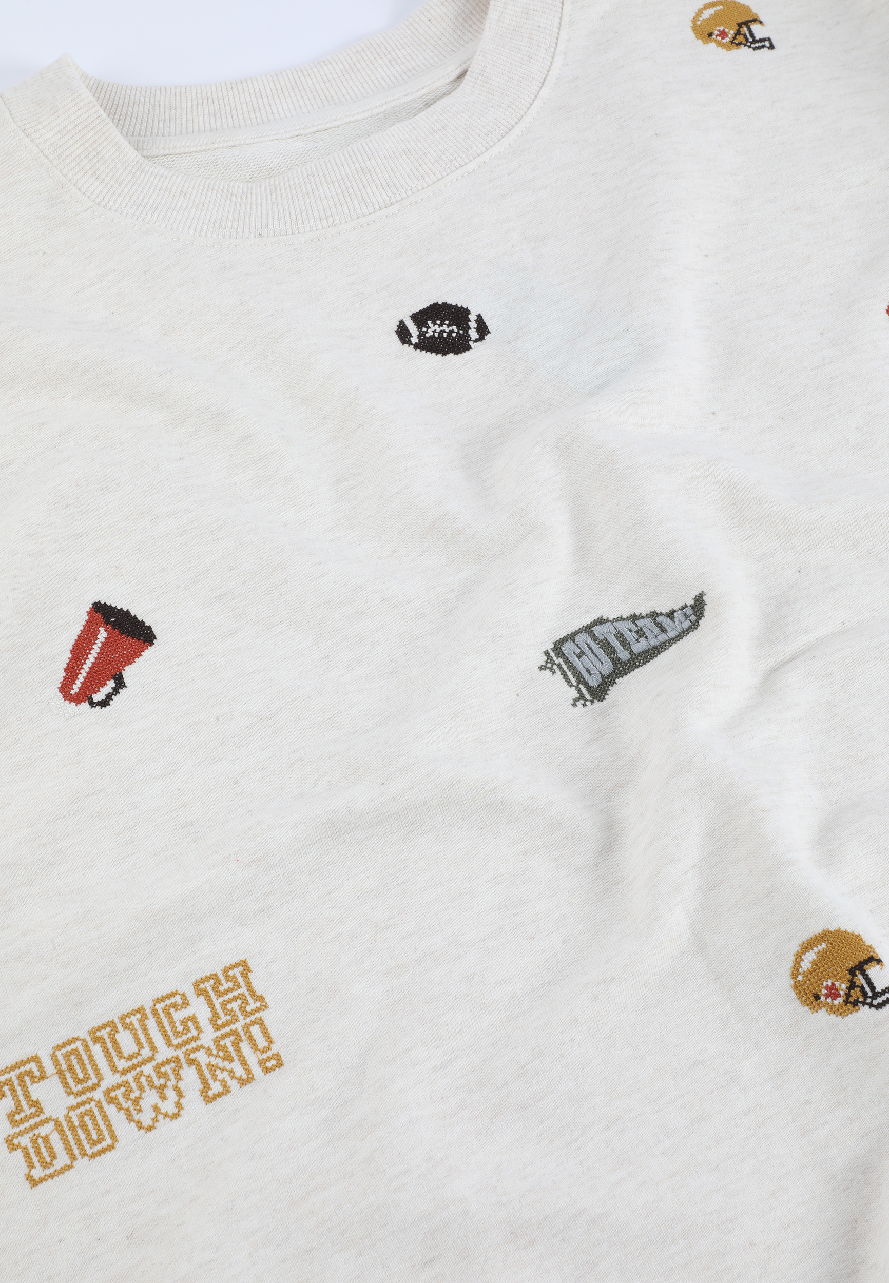 Game Day Embroidered Oversized Sweatshirt, C2445, large