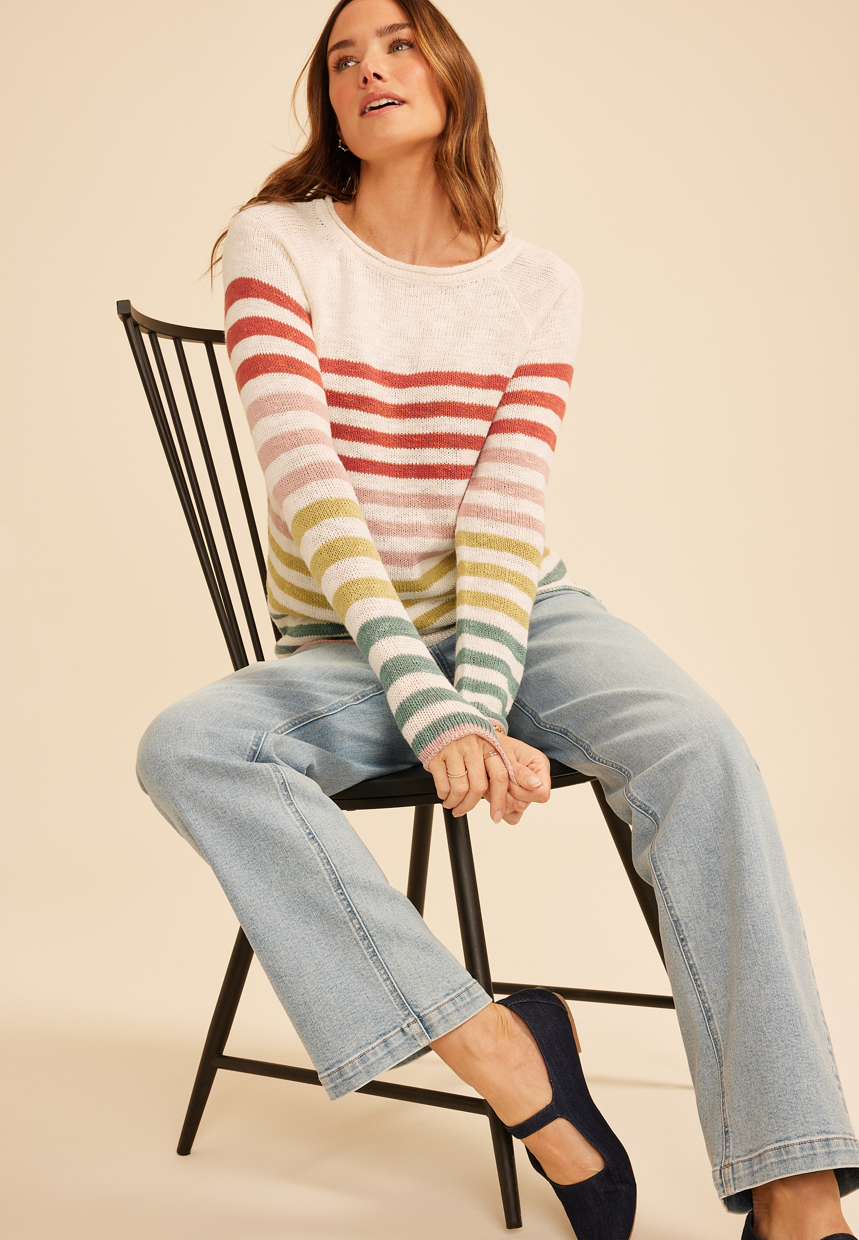 Multi Color Stripe Sweater