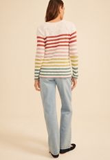 Multi Color Stripe Sweater, C2754, small