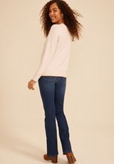 Sherpa Pumpkin Whipstitch Crew Neck Sweater, C4813, small