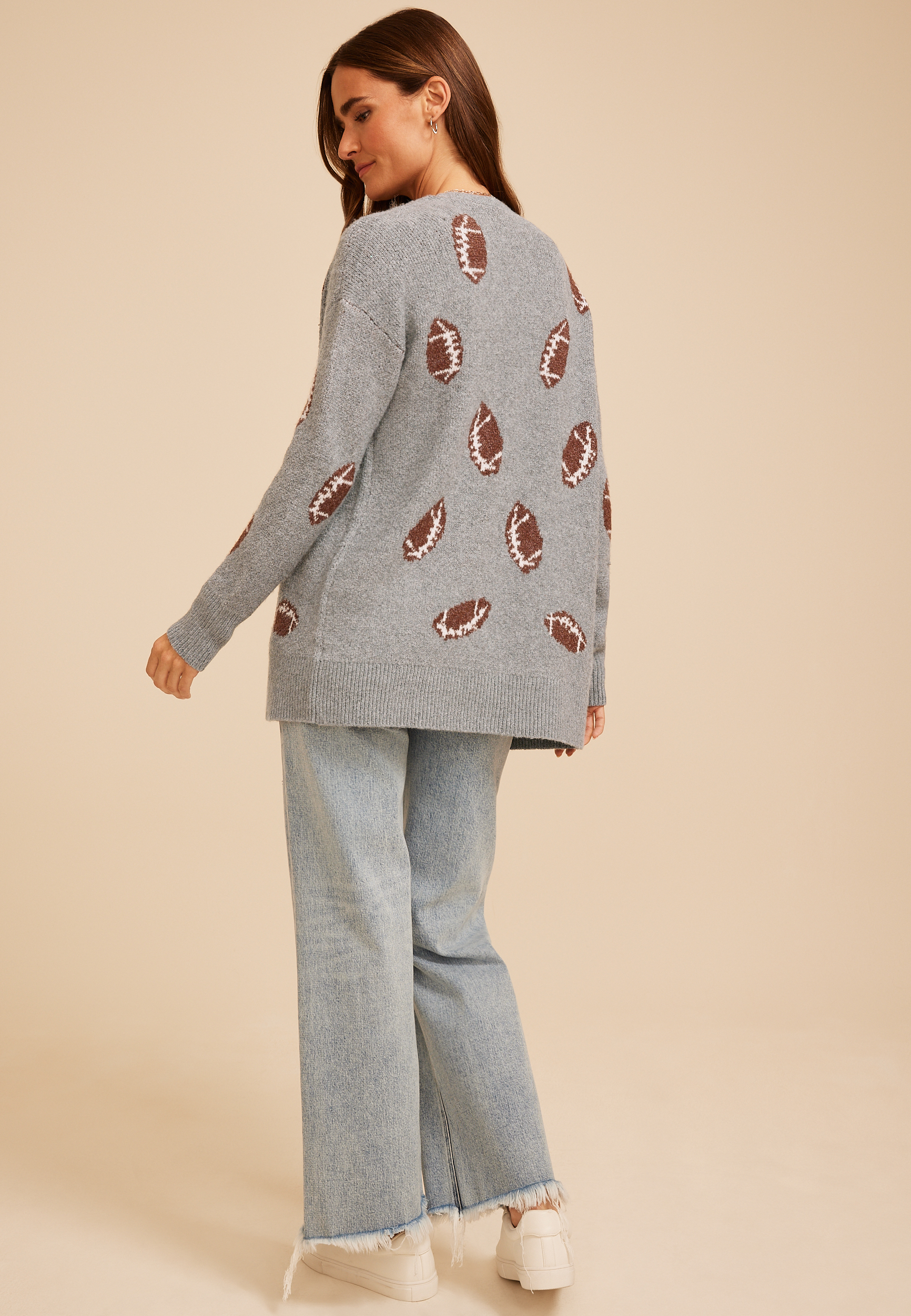 Football Open Front Cardigan, C1942, large