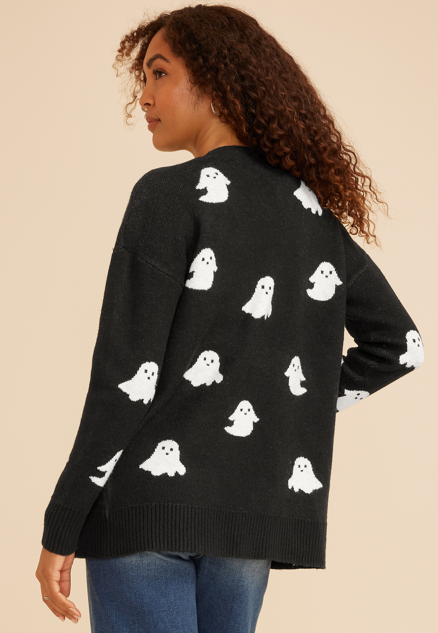 Beaded Ghost Open Front Cardigan, C1756, large
