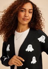 Beaded Ghost Open Front Cardigan, C1756, small