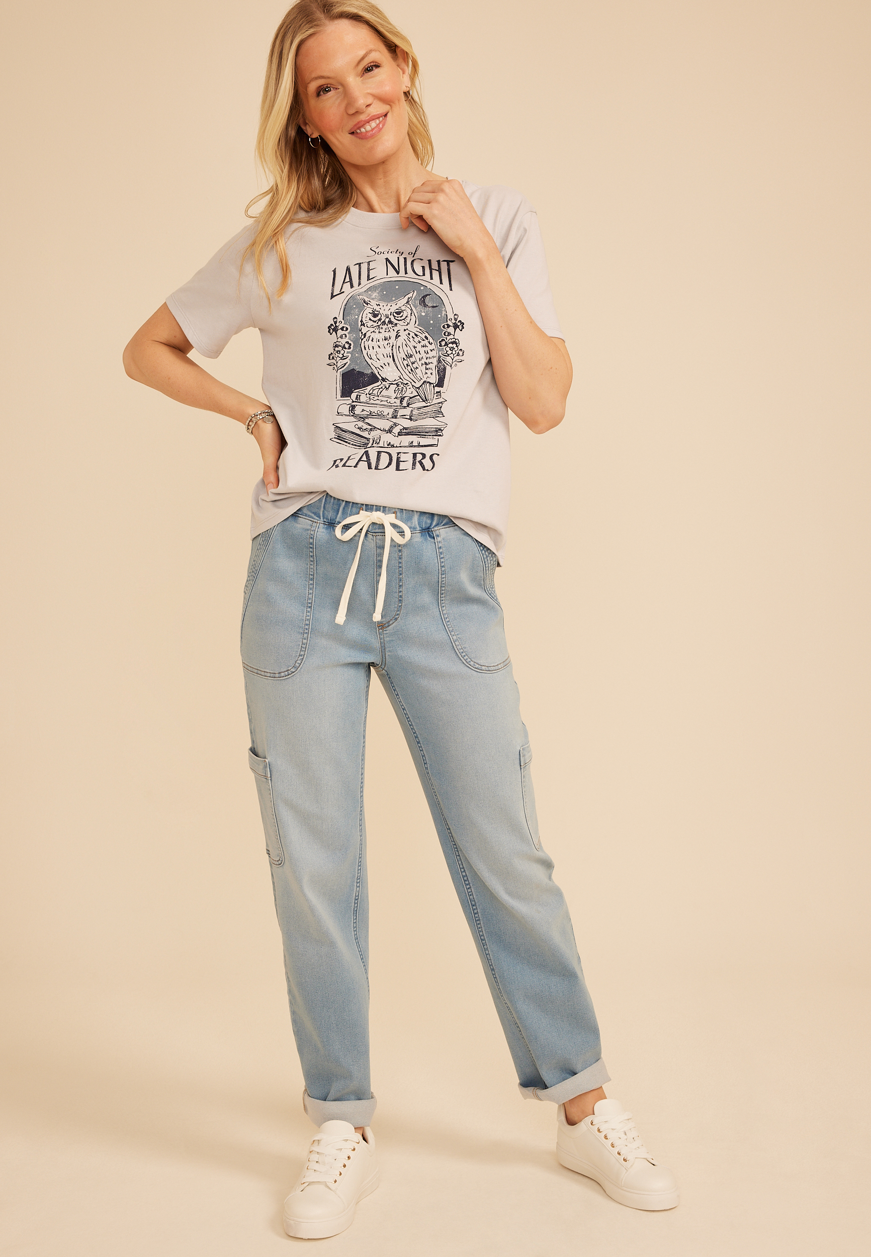 Society Of Late Night Readers Vintage Fit Graphic Tee, C928, large