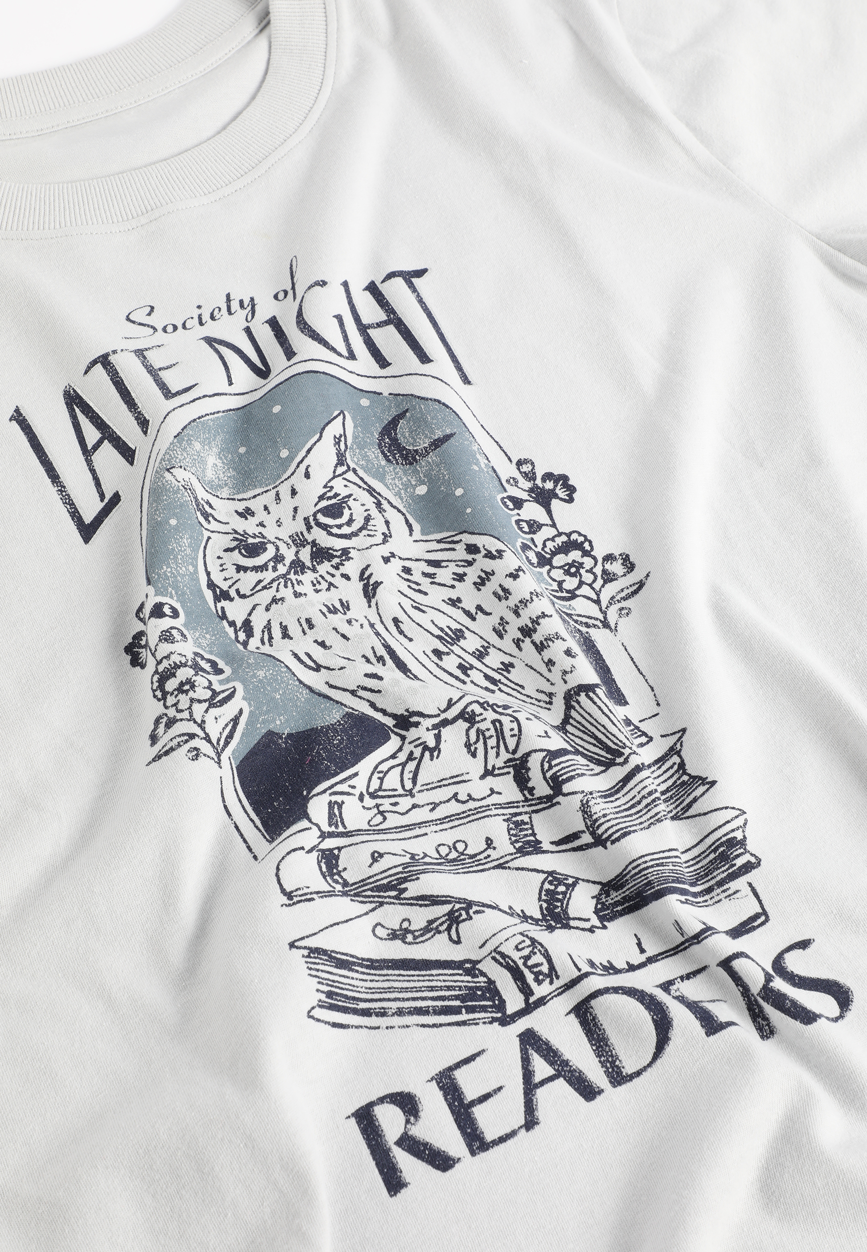 Society Of Late Night Readers Vintage Fit Graphic Tee, C928, large