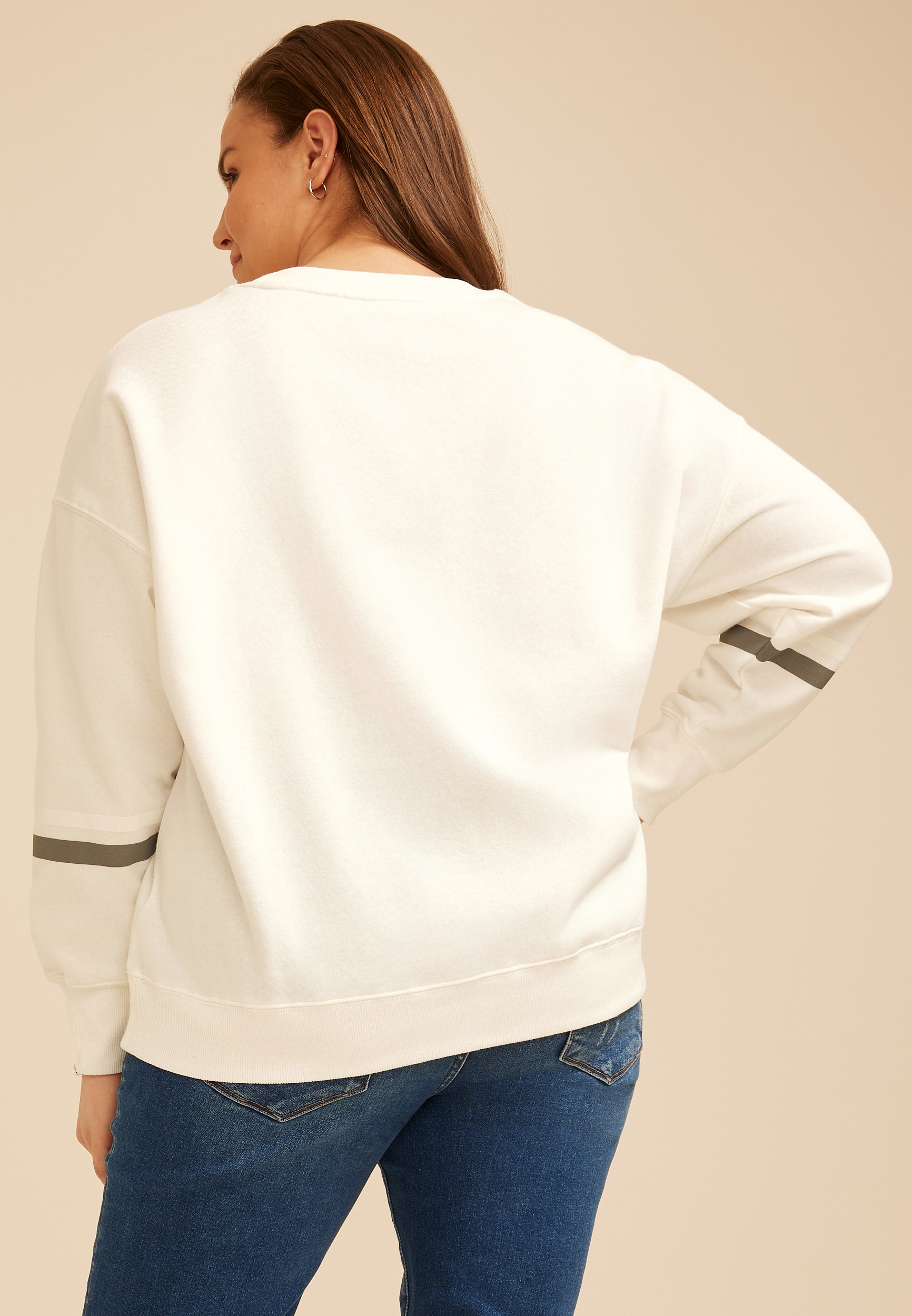 Plus Size Snoopy Varsity Sweatshirt, C3284, large
