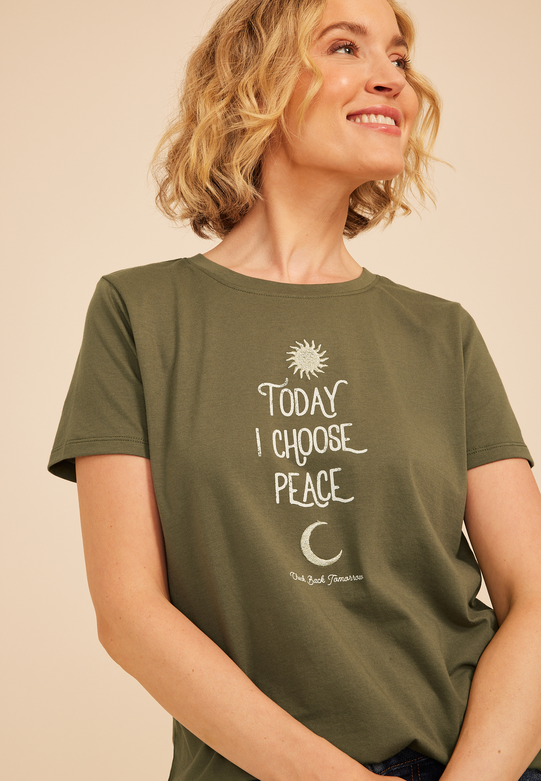 Today I Choose Peace Classic Fit Graphic Tee, C3142, large