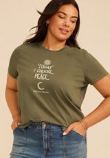 Plus Size Today I Choose Peace Classic Fit Graphic Tee, C3142, small