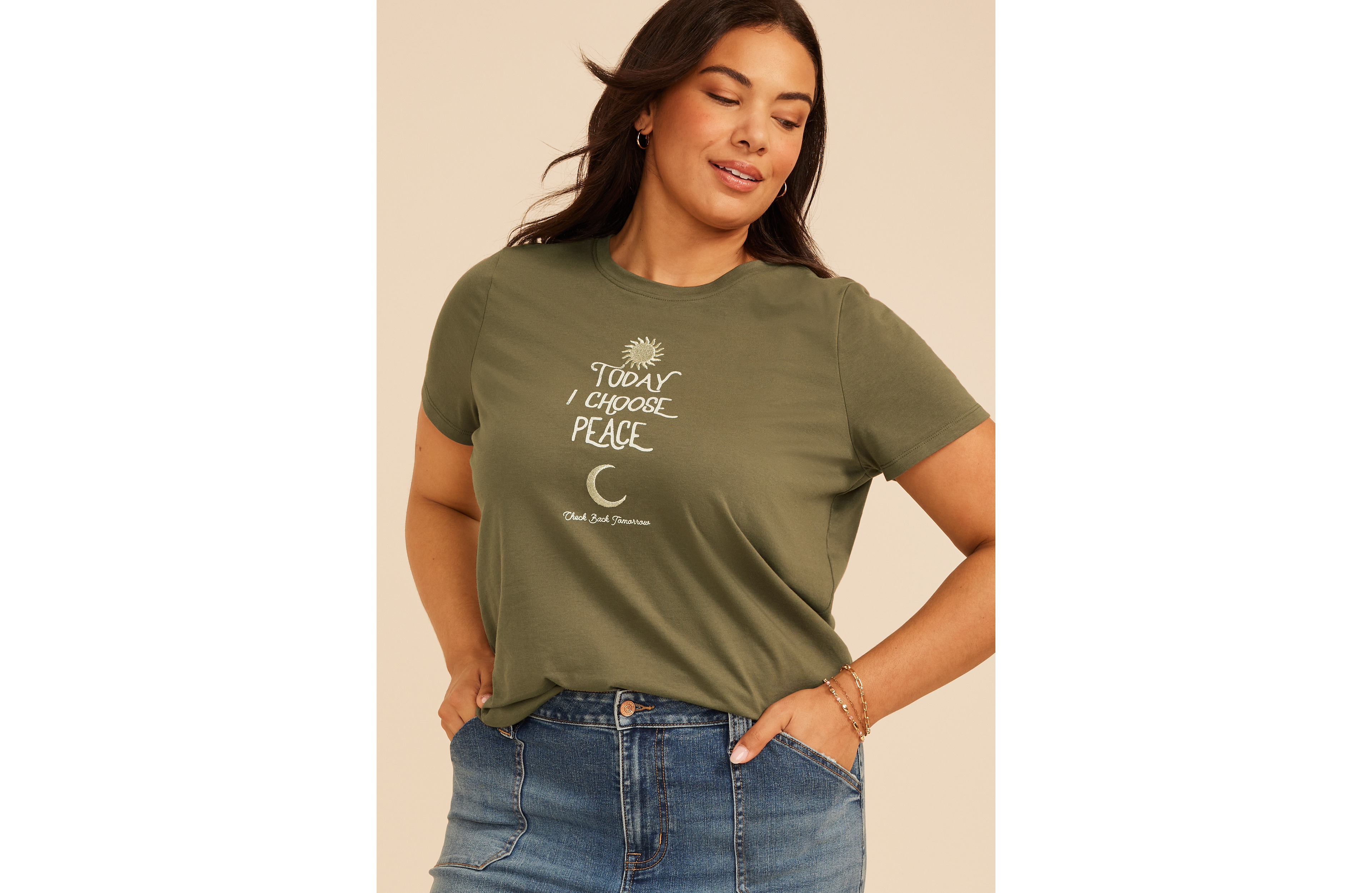 Plus Today I Choose Peace Classic Fit Graphic Tee