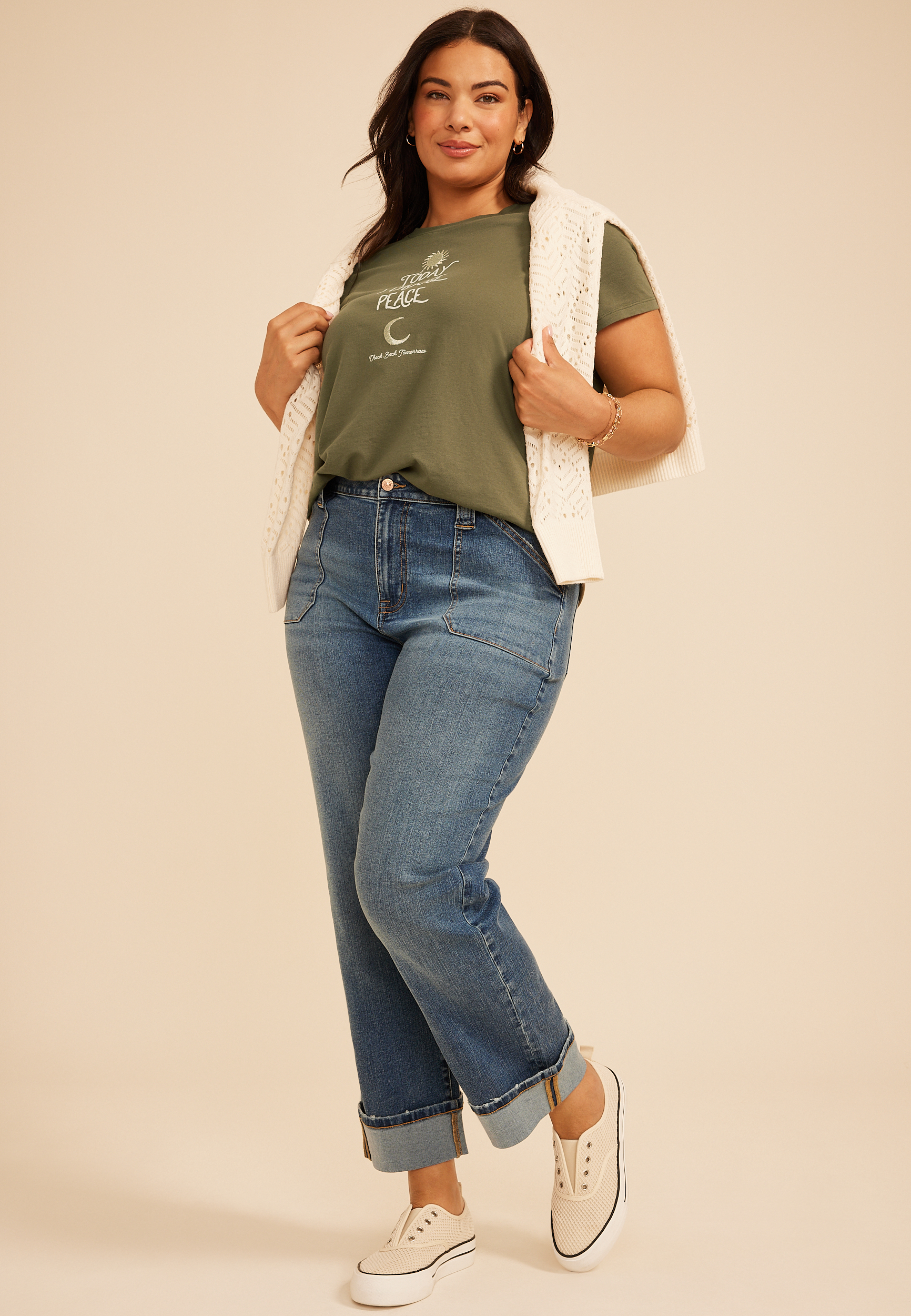 Plus Size Today I Choose Peace Classic Fit Graphic Tee, C3142, large