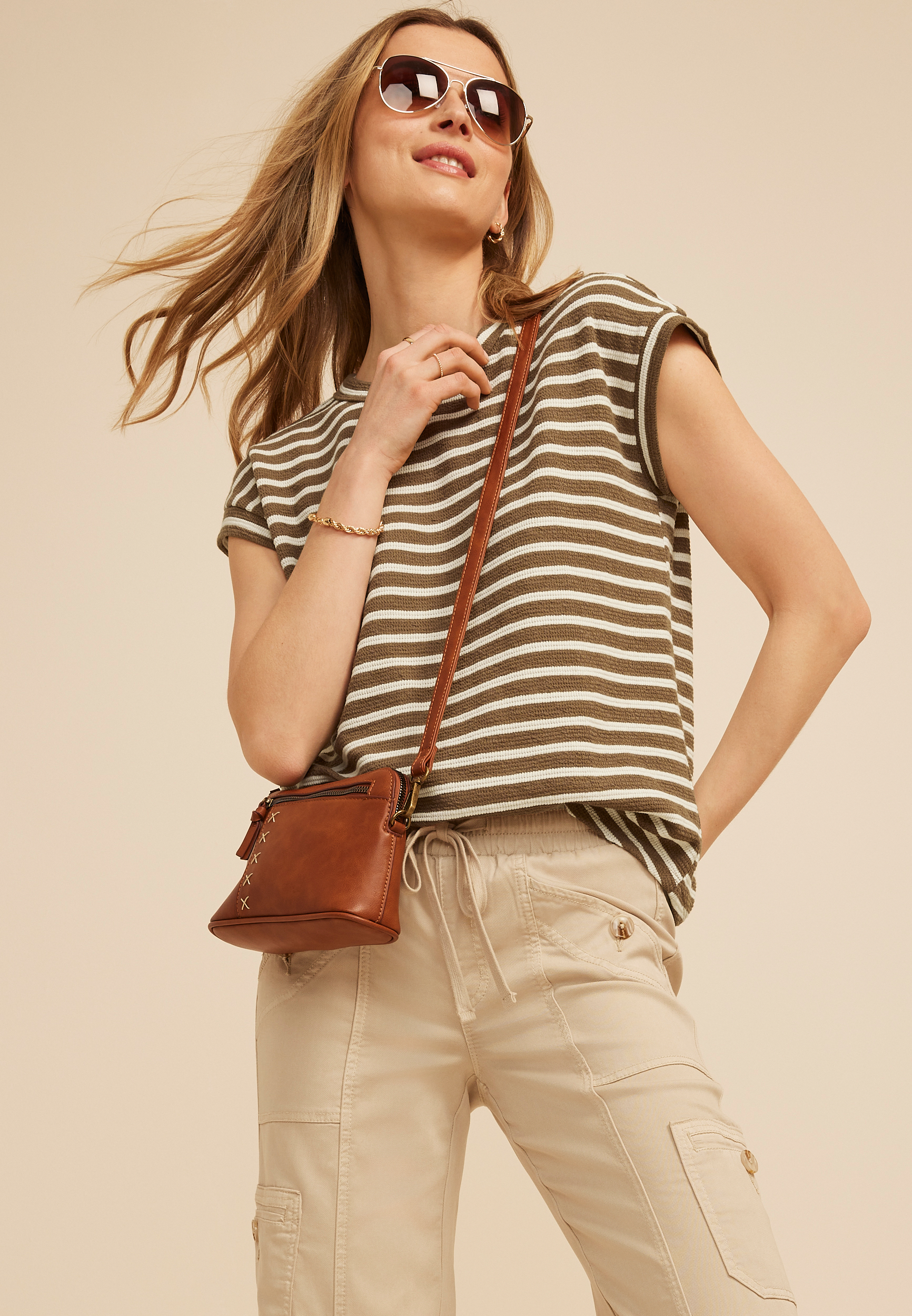 24/7 Textured Stripe Tee