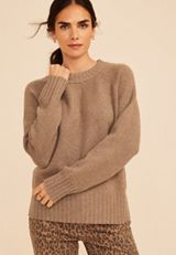 Crew Neck Raglan Sweater, C9076, small