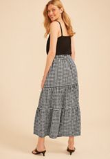 Gingham Tiered Maxi Skirt, C1756, small