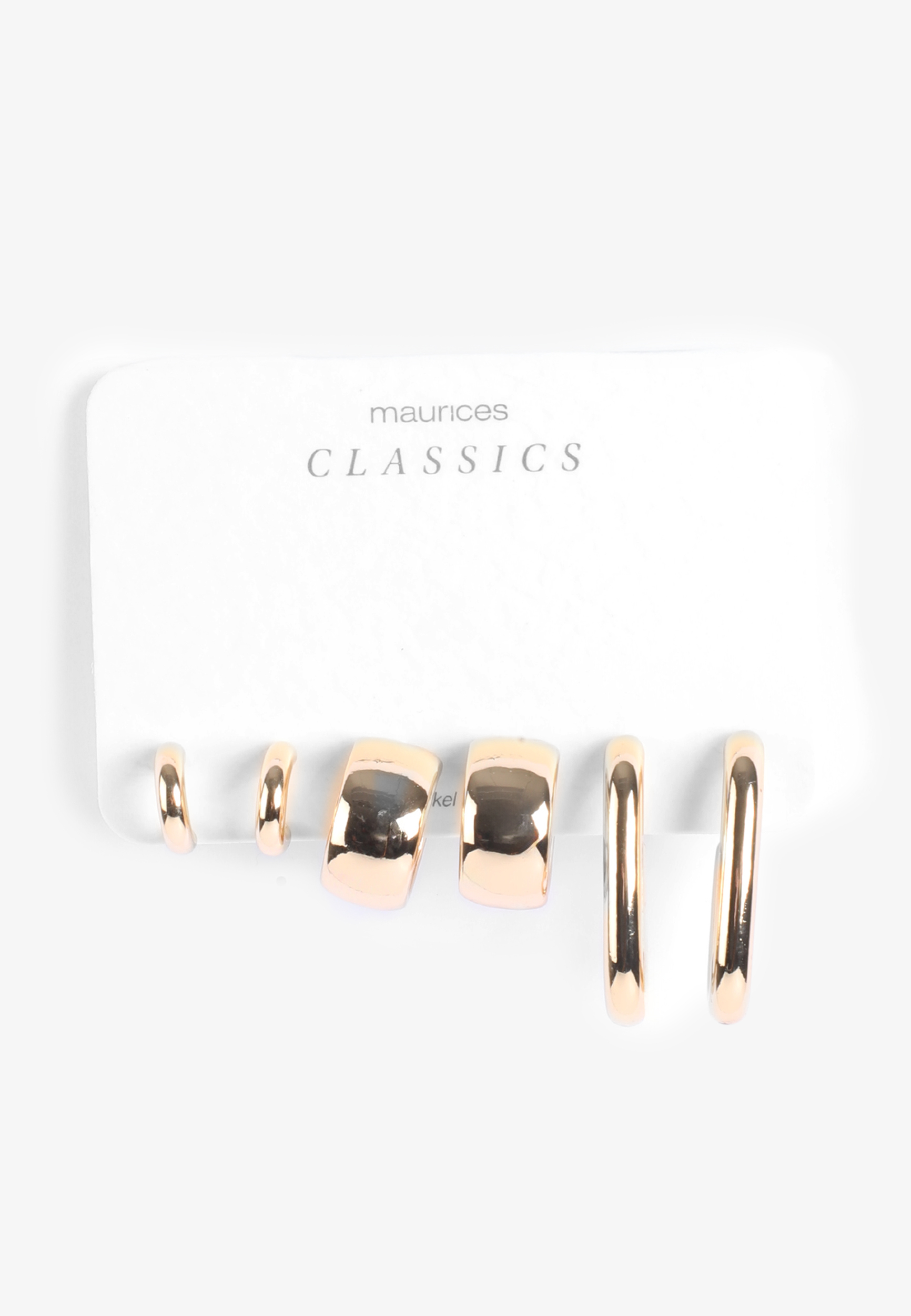 Gold Multi Size Hoop Earring Set