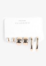 Gold Multi Size Hoop Earring Set, C605, small